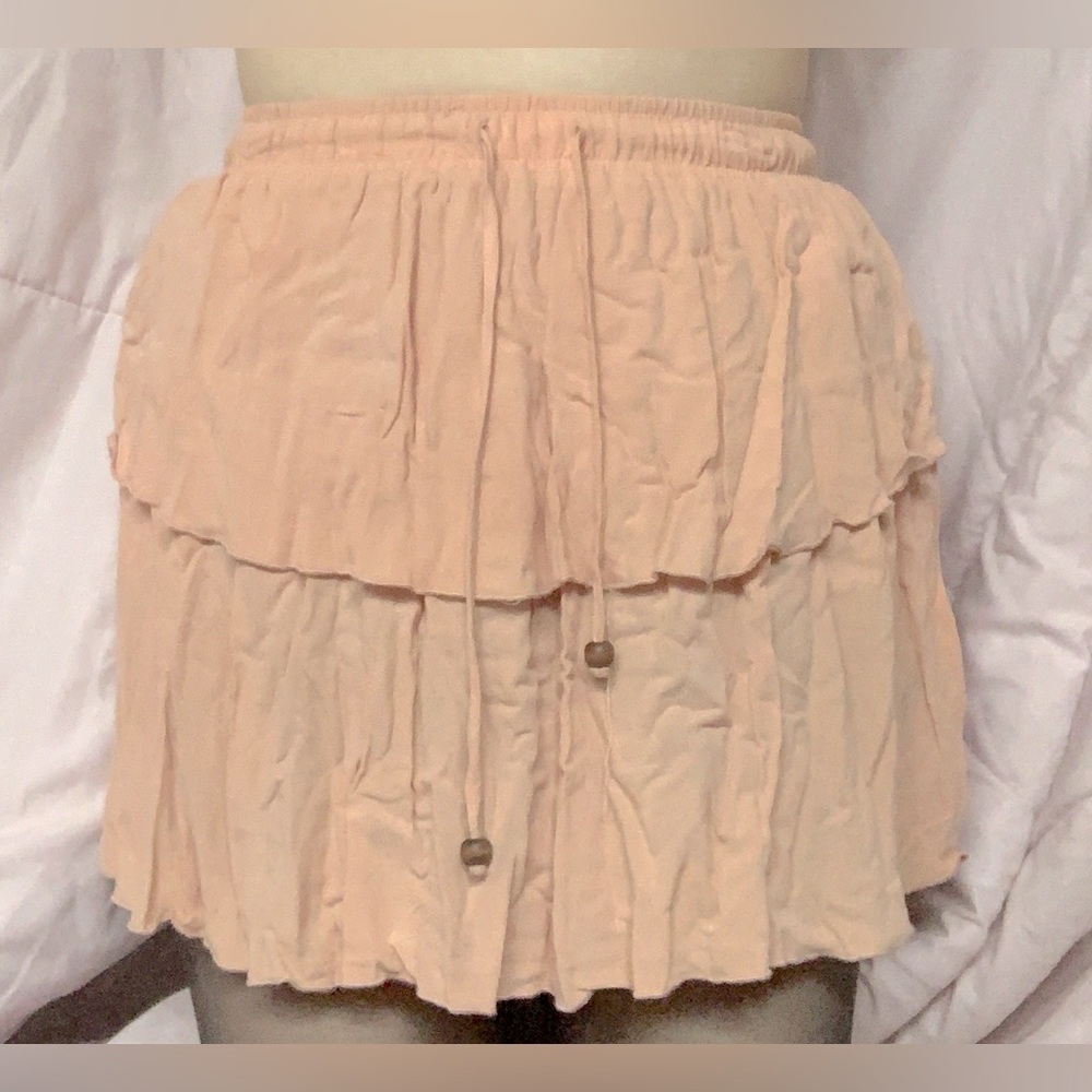 Forever 21 Peachy Pink Ruffle Mini Skirt